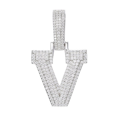 S925 Moissanite A-Z Initial Letter Pendant