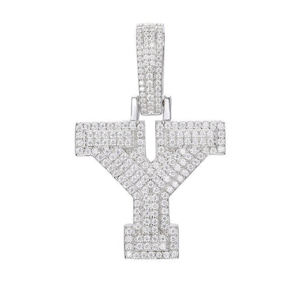 S925 Moissanite A-Z Initial Letter Pendant