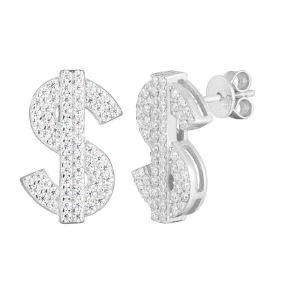S925 Moissanite US Dollar Stud Earrings