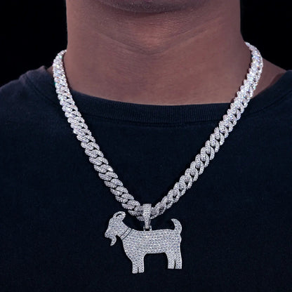 S925 Moissanite Goat Pendant