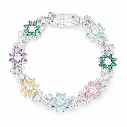 20mm S925 Moissanite Four Leaf Clover Infinity Link Bracelet