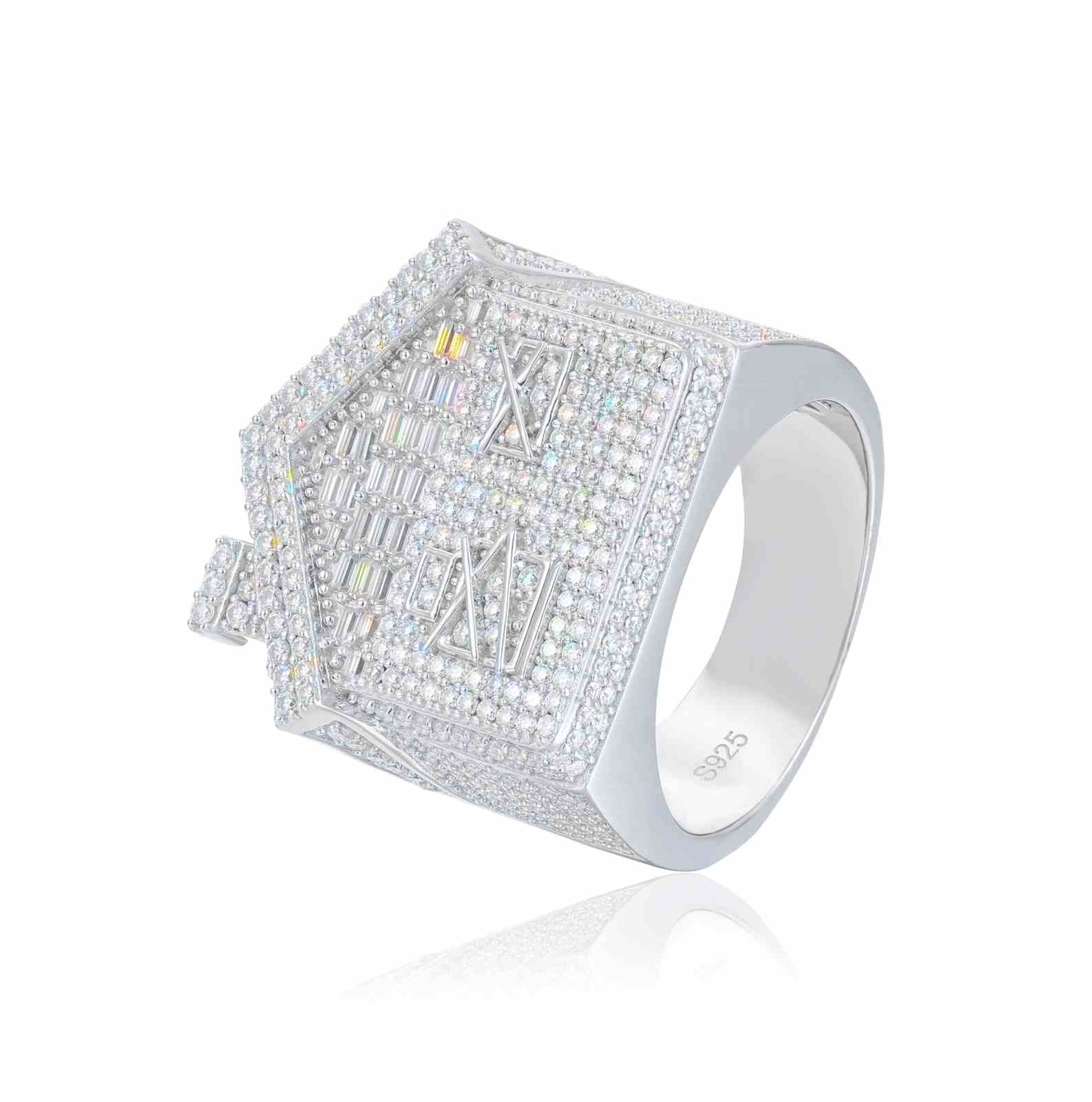 S925 Moissanite Trap House Ring