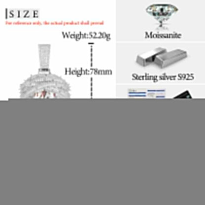 S925 Moissanite Anguished Jesus Head Pendant