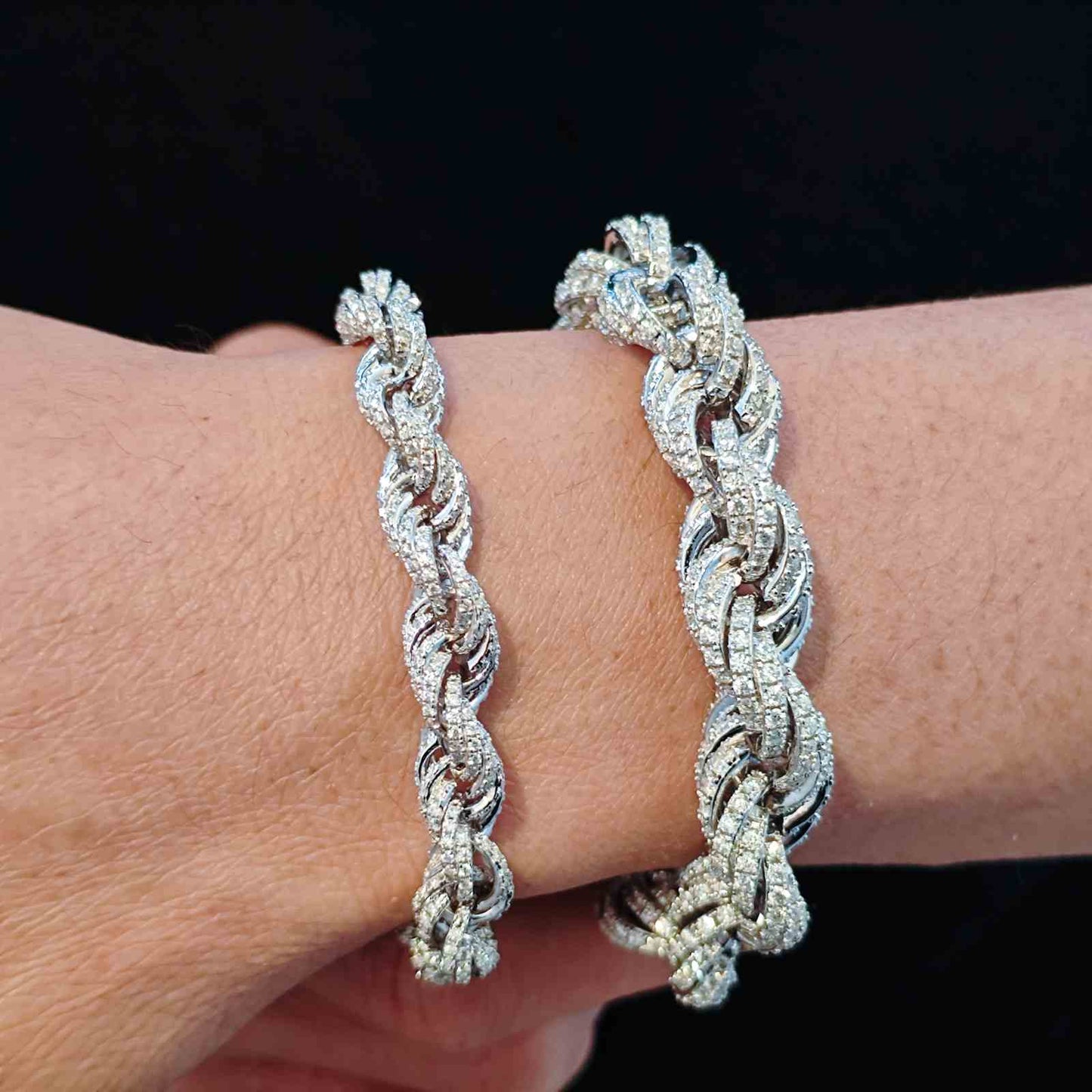 20mm S925 Moissanite Four Leaf Clover Infinity Link Bracelet