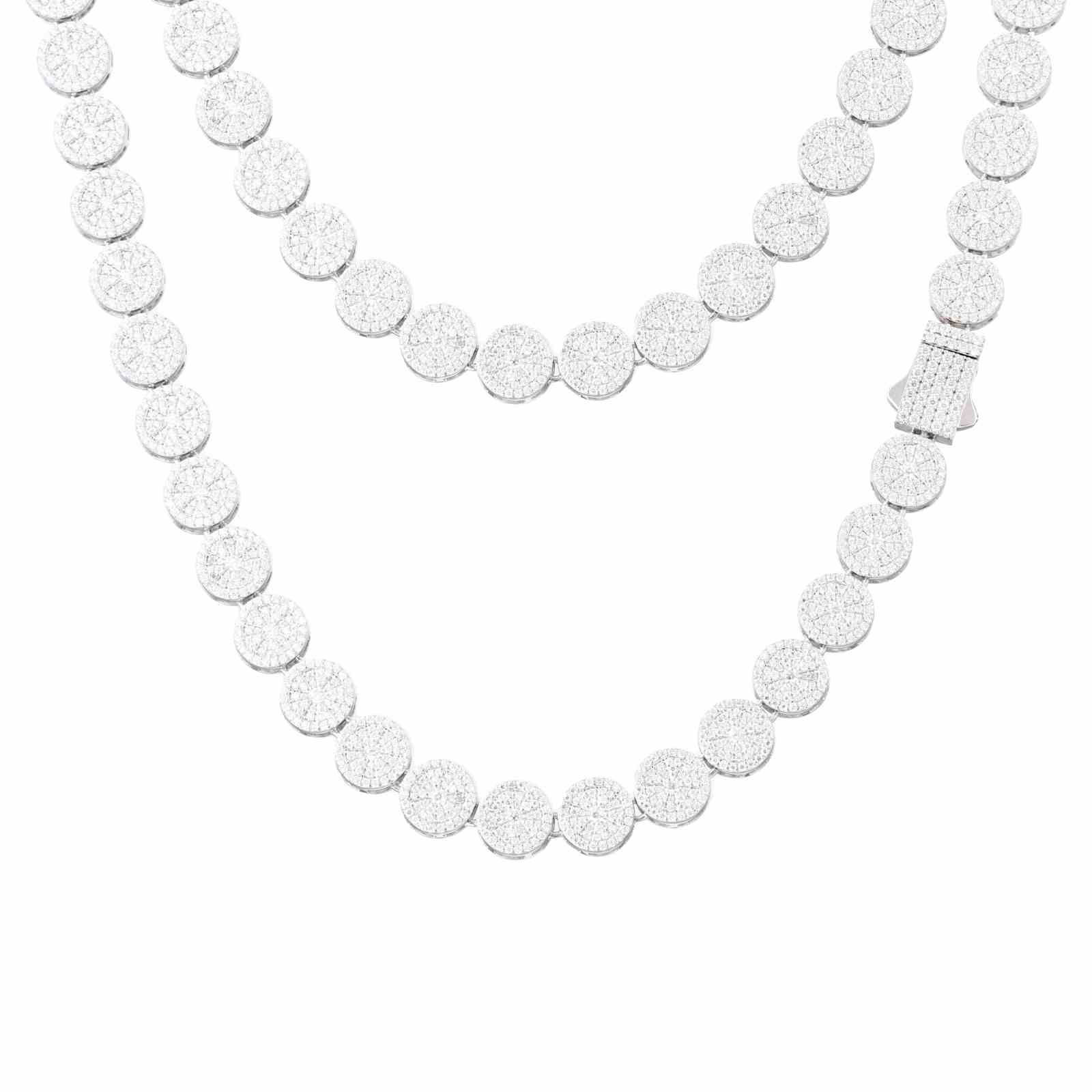 18.5mm S925 Moissanite Sun Moon Elf Ball Link Chain