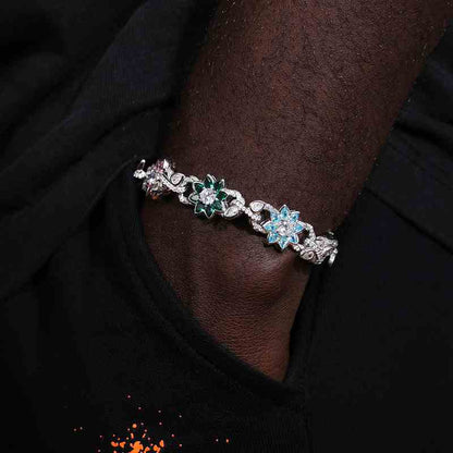 20mm S925 Moissanite Four Leaf Clover Infinity Link Bracelet