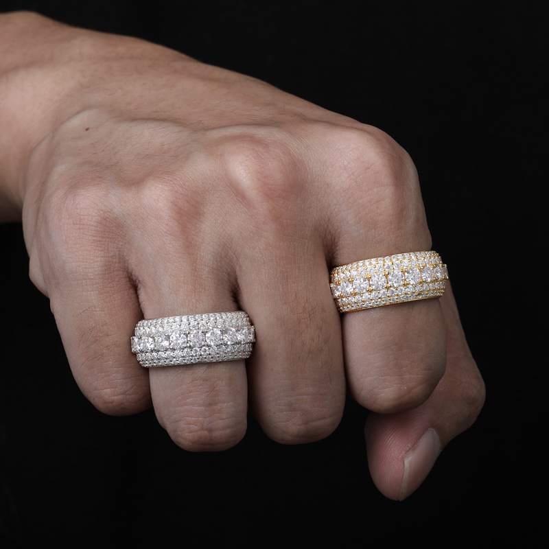 S925 5 Layers Moissanite Band Ring