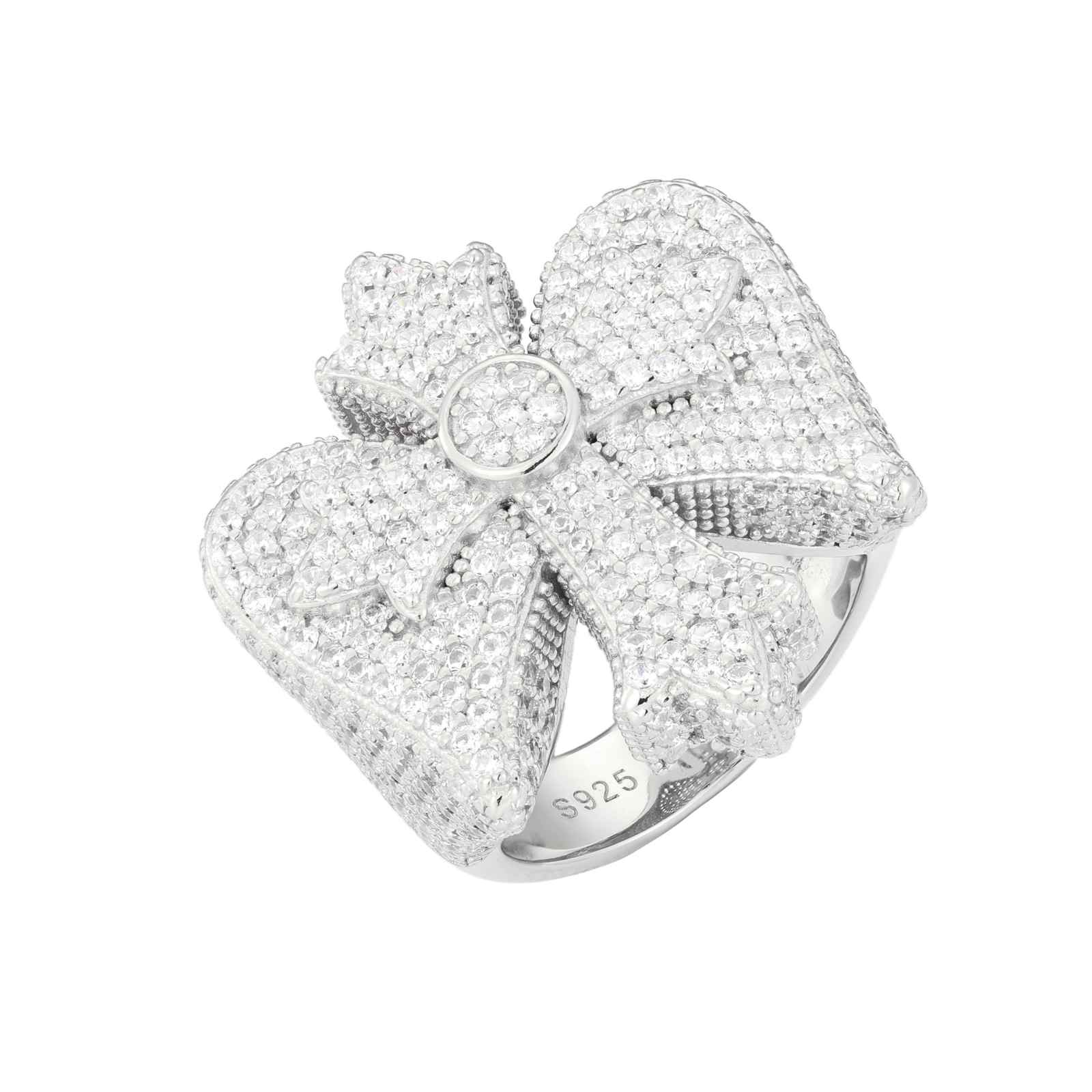 S925 Moissanite Wing Cross Ring