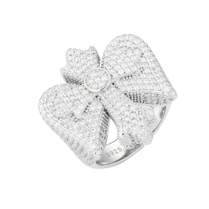 S925 Moissanite Wing Cross Ring