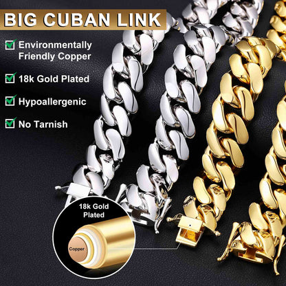18K Gold Miami Cuban Link Chain Collection
