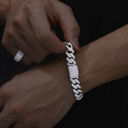 6mm-22mm S925 Moissanite Cuban Link Bracelet Collection