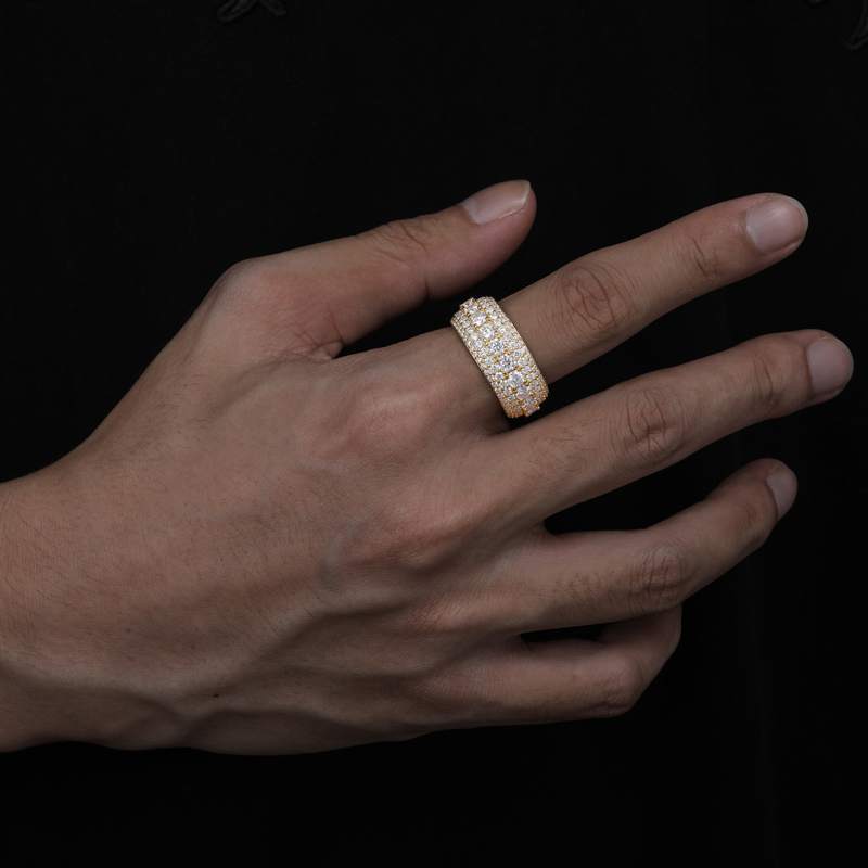 S925 5 Layers Moissanite Band Ring