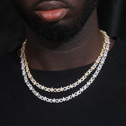 8mm S925 Moissanite Star Infinity Link Chain