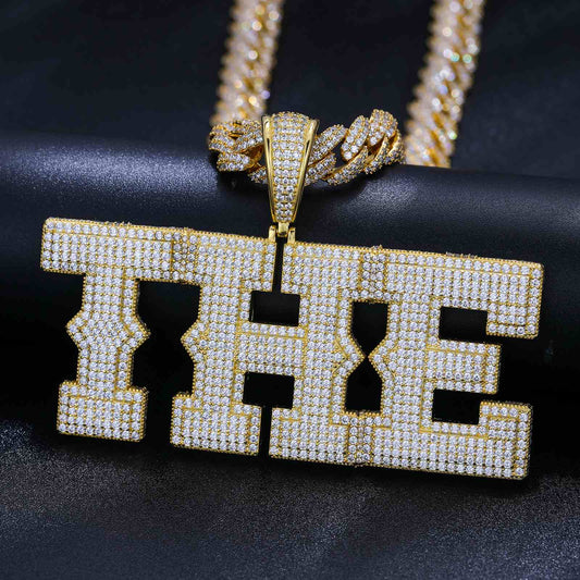 S925 Moissanite Custom Spine Letter Name Pendant