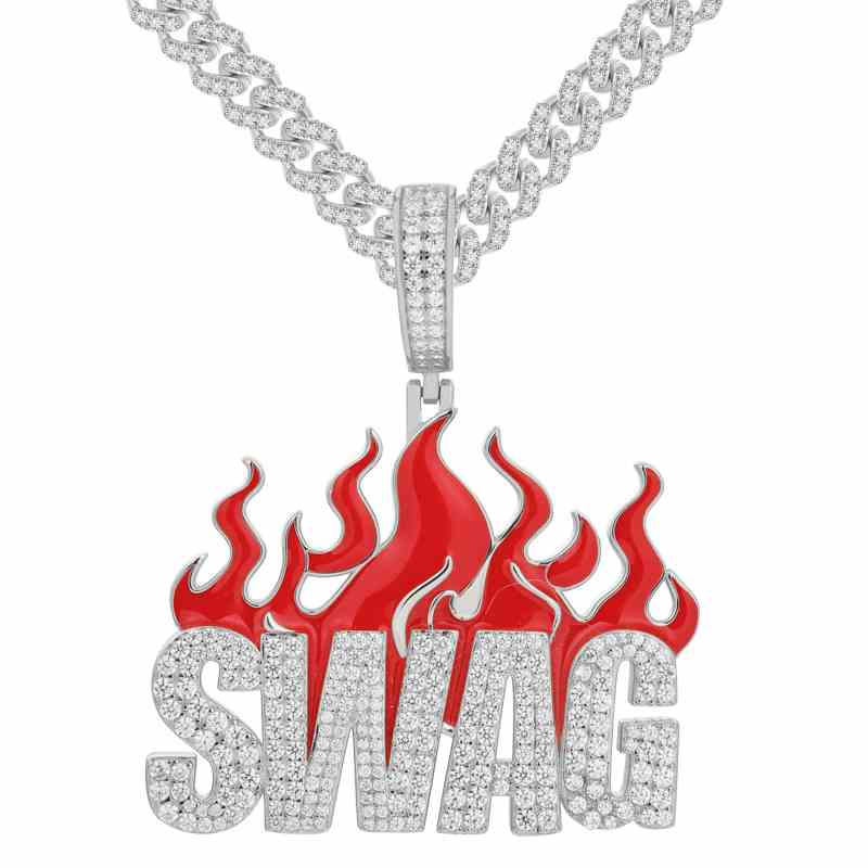 S925 Moissanite Cross Pendant With Letter S