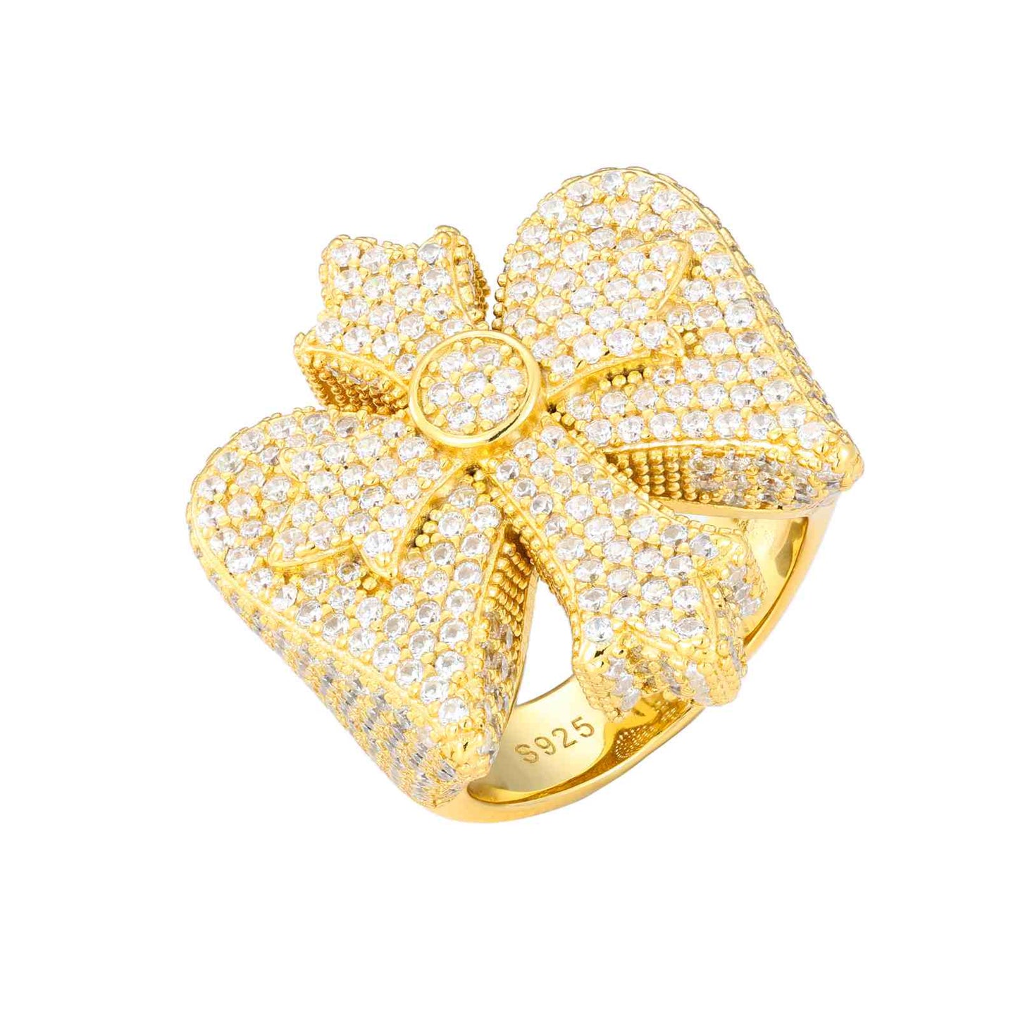 S925 Moissanite Wing Cross Ring