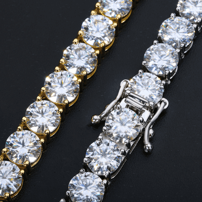 S925 Cluster Moissanite Tennis Chain