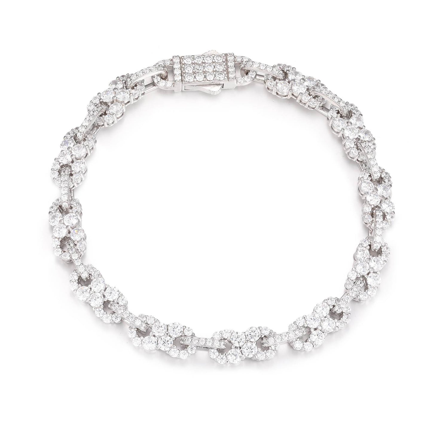 10mm S925 Moissanite Infinity Cuban Link Bracelet