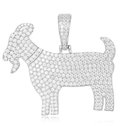 S925 Moissanite Goat Pendant