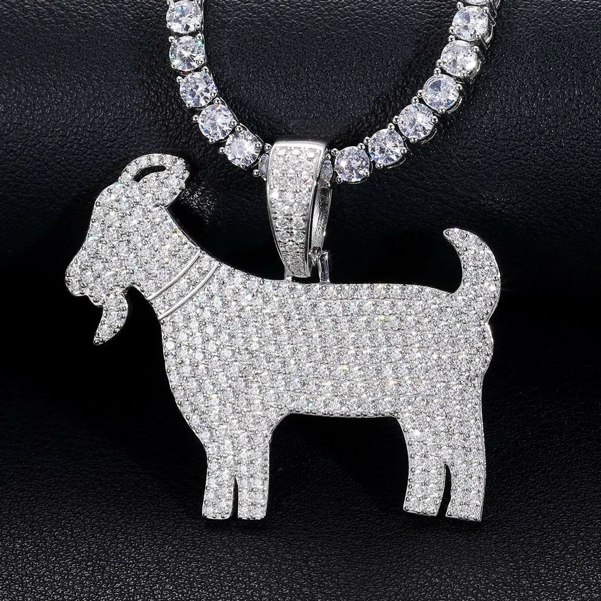 S925 Moissanite Goat Pendant