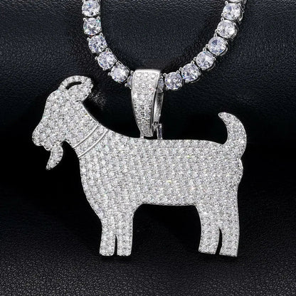 S925 Moissanite Goat Pendant
