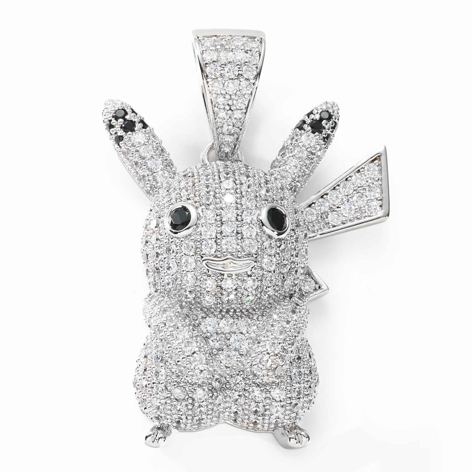 S925 Moissanite Cute Pikachu Pendant