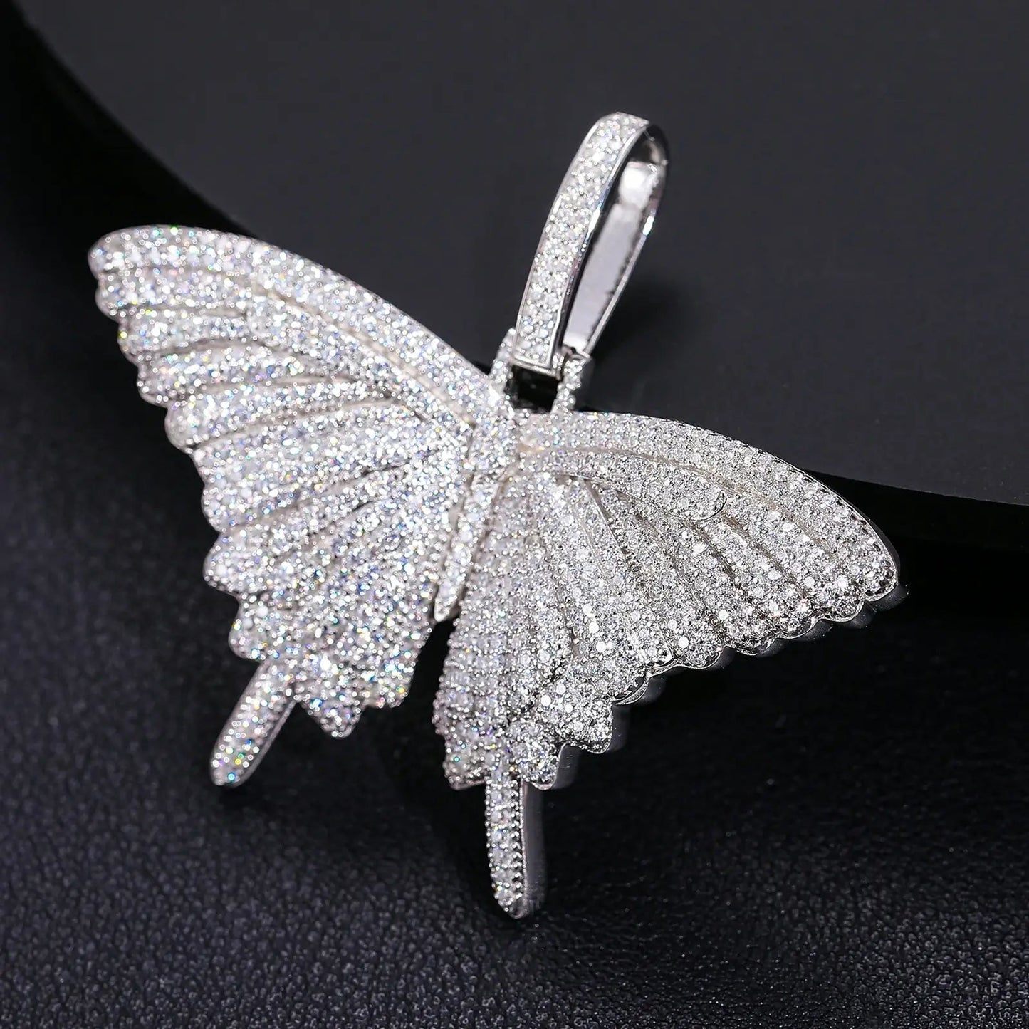 S925 Moissanite Butterfly Pendant