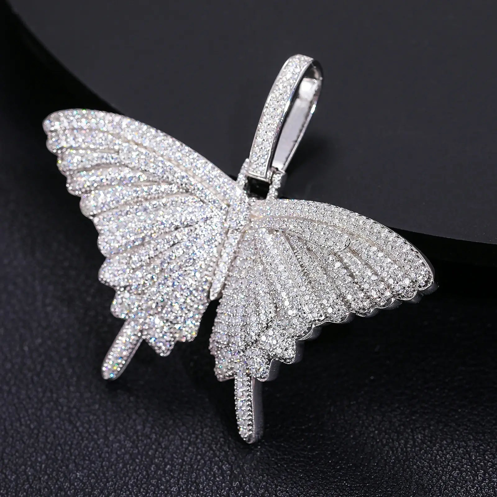 S925 Moissanite Butterfly Pendant