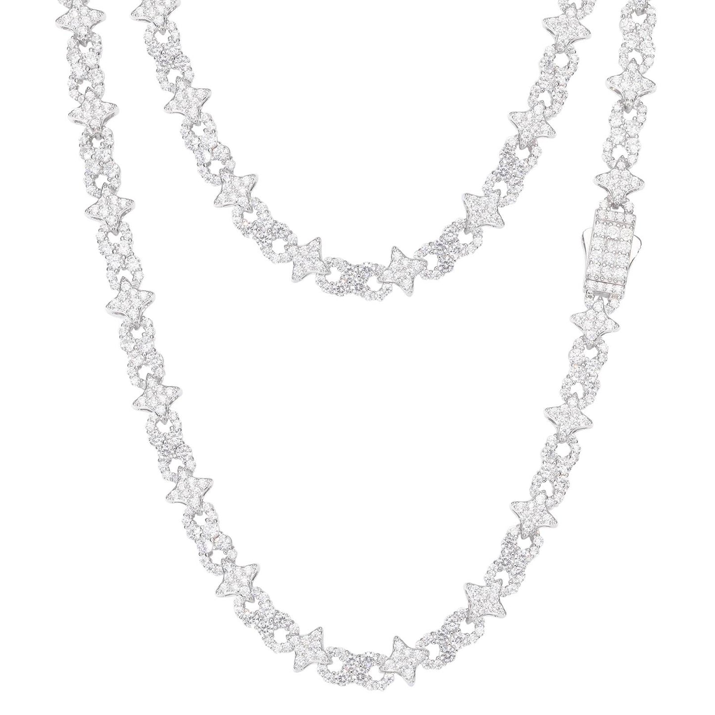 8mm S925 Moissanite Star Infinity Link Chain
