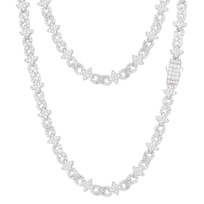 8mm S925 Moissanite Star Infinity Link Chain