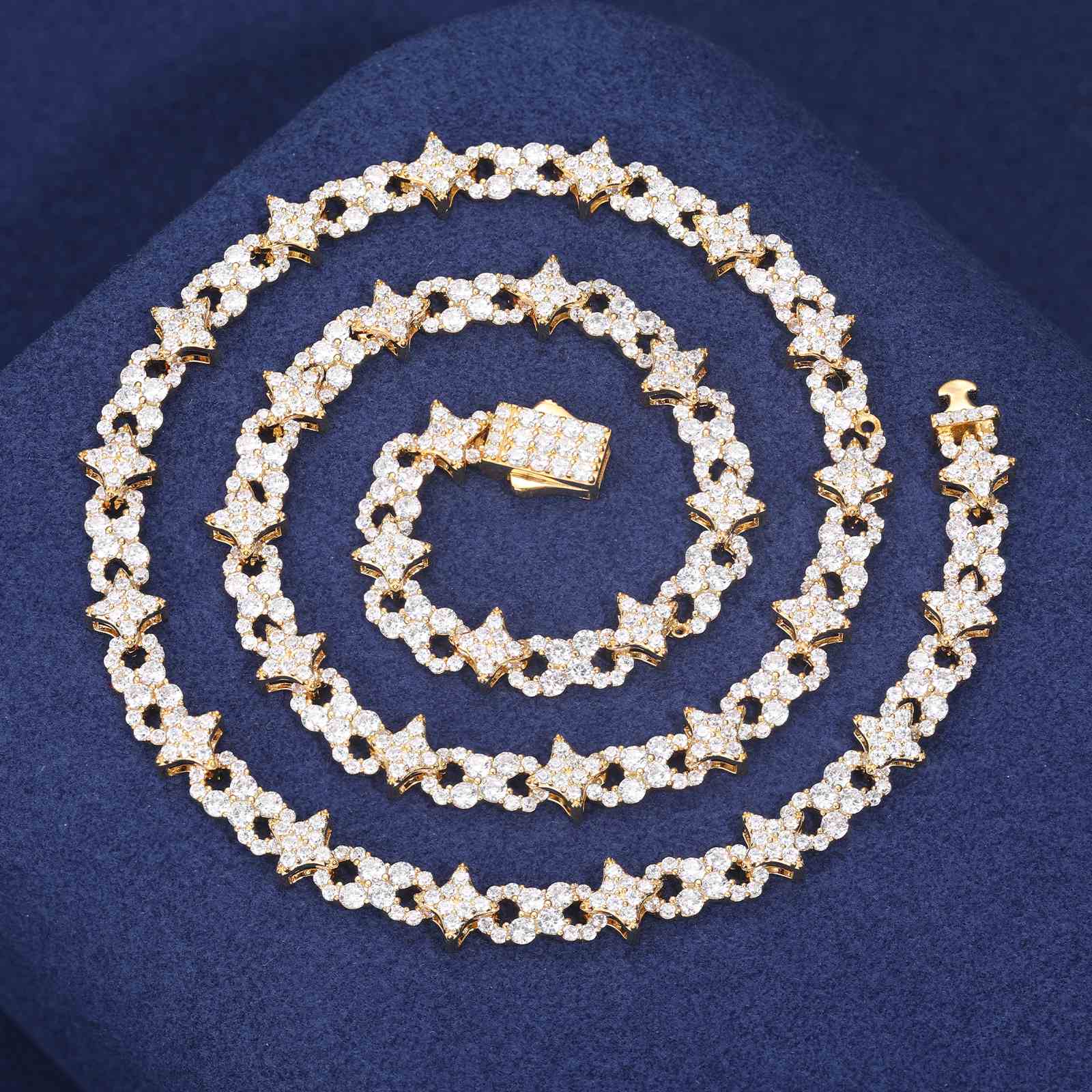 8mm S925 Moissanite Star Infinity Link Chain