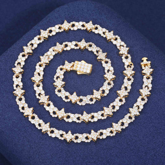 8mm S925 Moissanite Star Infinity Link Chain