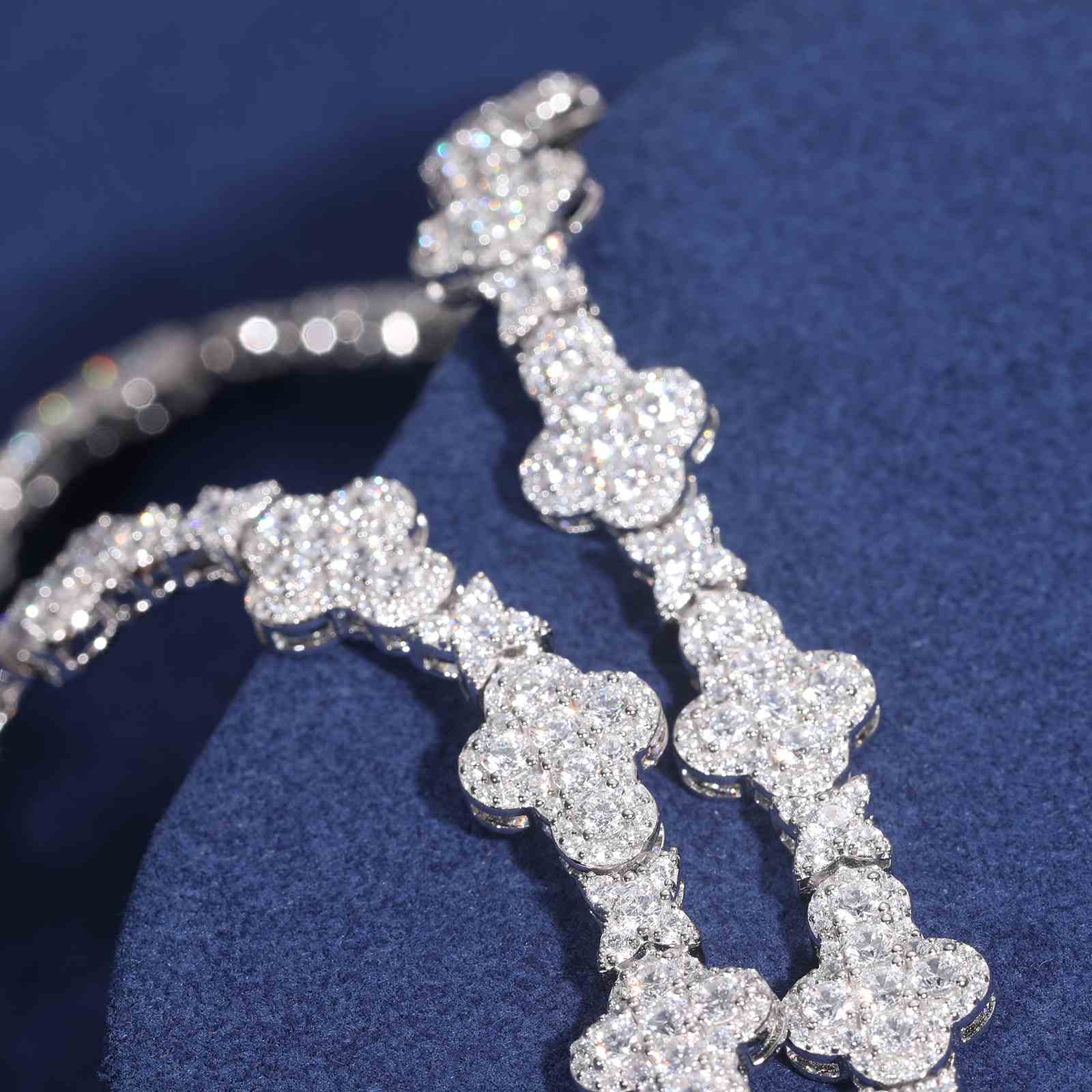 10mm S925 Moissanite Star Cross Chain