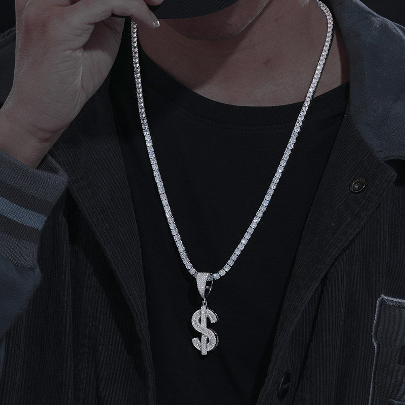 S925 Moissanite Hercules Money Bag Pendant