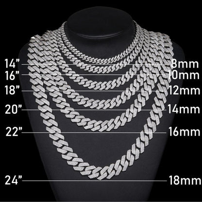 6mm-22mm S925 Moissanite Cuban Link Chain Collection