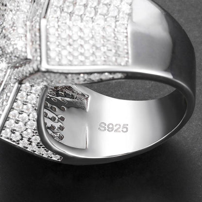 S925 Micro Moissanite Star Ring