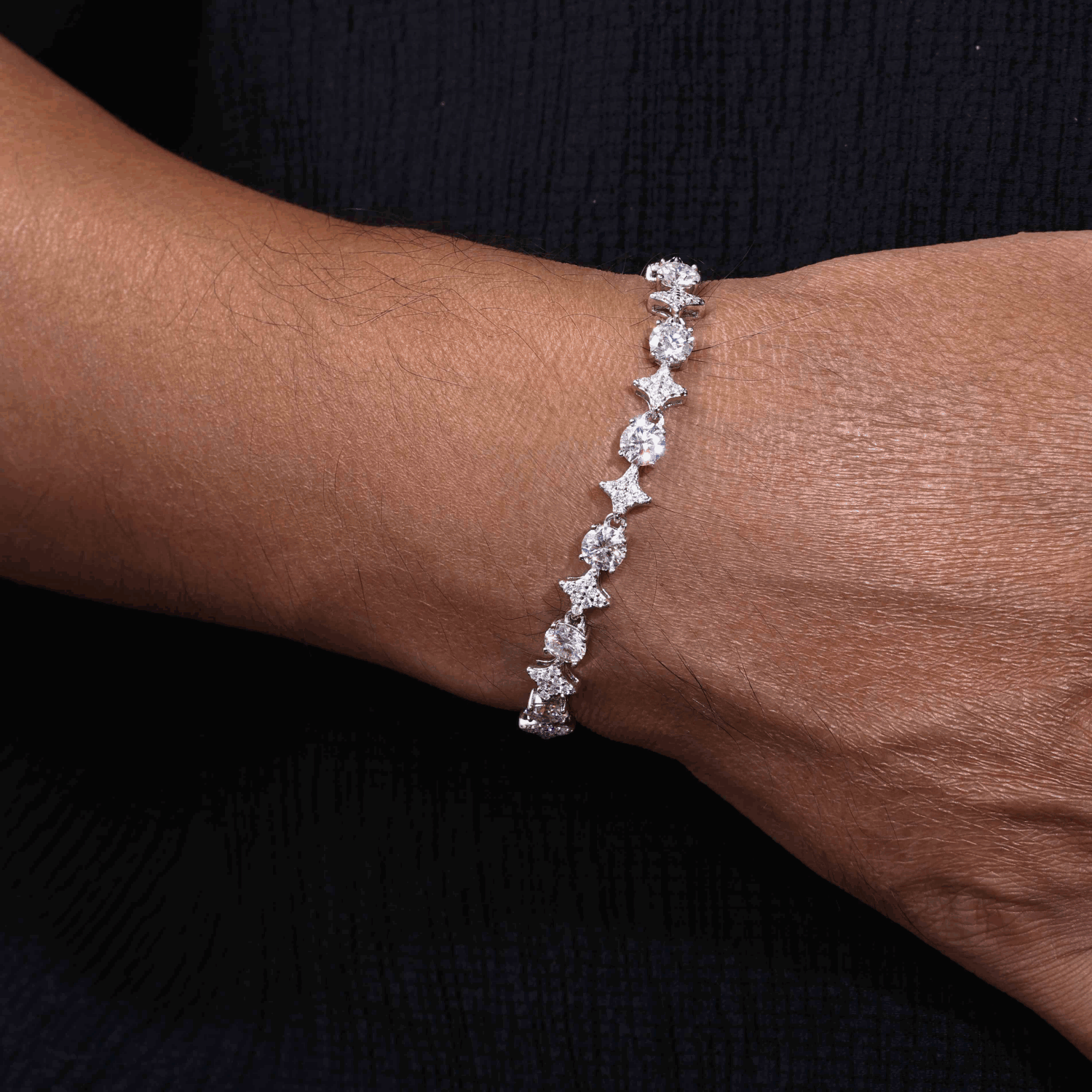 6mm 8mm S925 Moissanite Star Tennis Bracelet