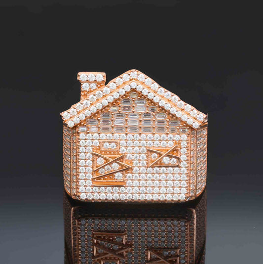 S925 Moissanite Trap House Ring