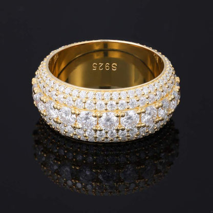 S925 5 Layers Moissanite Band Ring