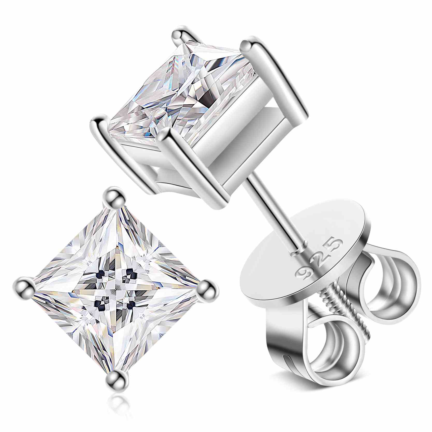 2mm-5mm 1 Row Moissanite Huggie Hoop Earrings