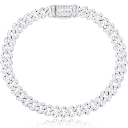 6mm S925 Moissanite Cuban Link Bracelet