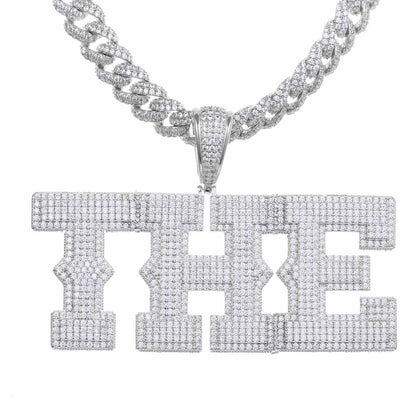 S925 Moissanite Cross Pendant With Letter S