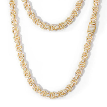 10mm S925 Moissanite Chino Link Chain